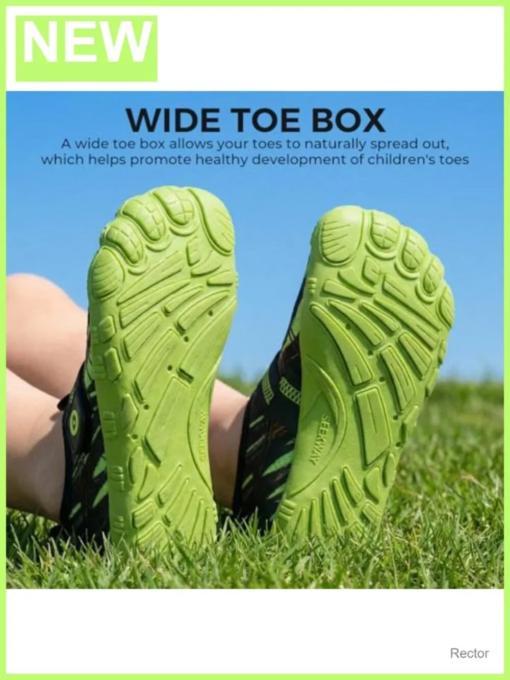 Kids Barefoot Water Shoes Wide Toe Box Quick-Dry Mesh Athletic